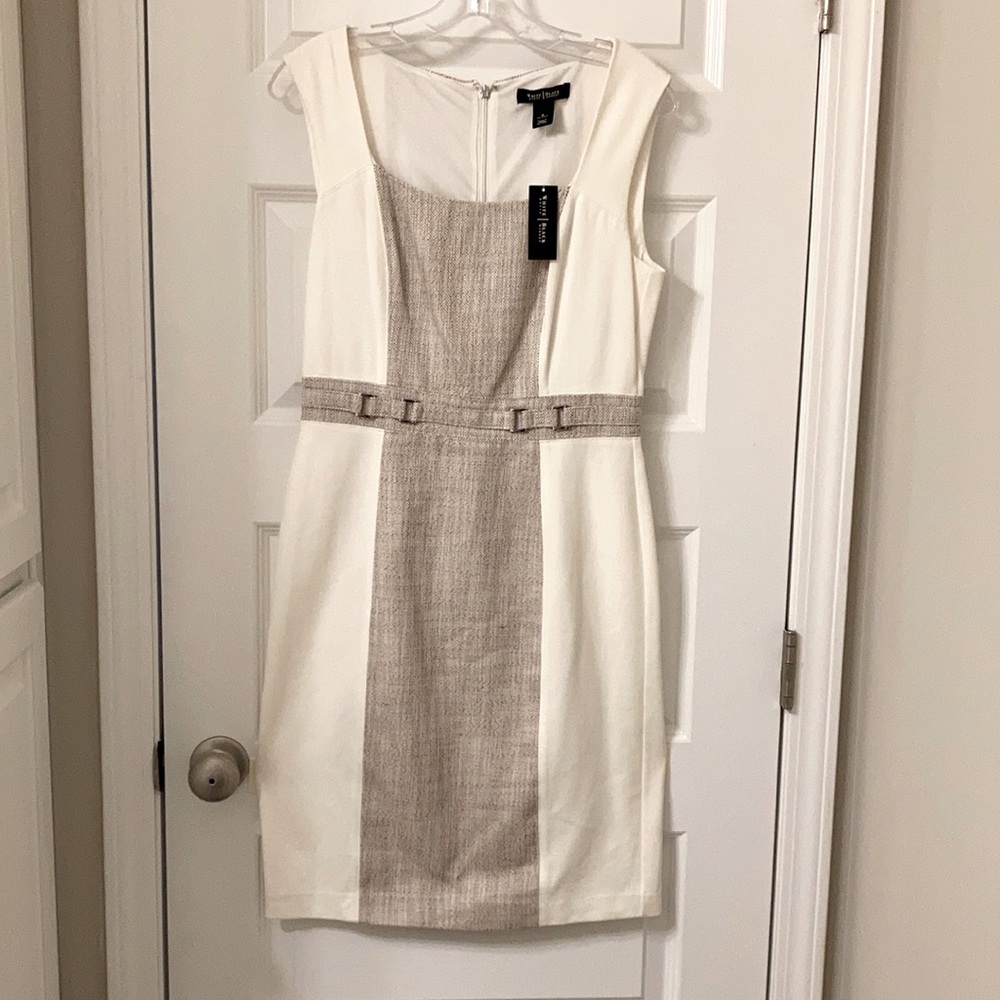 White House Black Market NWT ivory beige sz 6